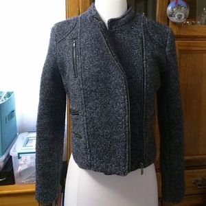 Banana republic wool moto jacket lined sz2